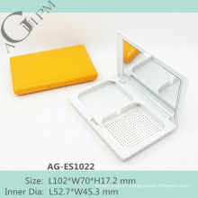 Rectangular Compact Powder Case/Compact Powder Container With Mirror AG-ES1022, AGPM Cosmetic Packaging , Custom colors/Logo